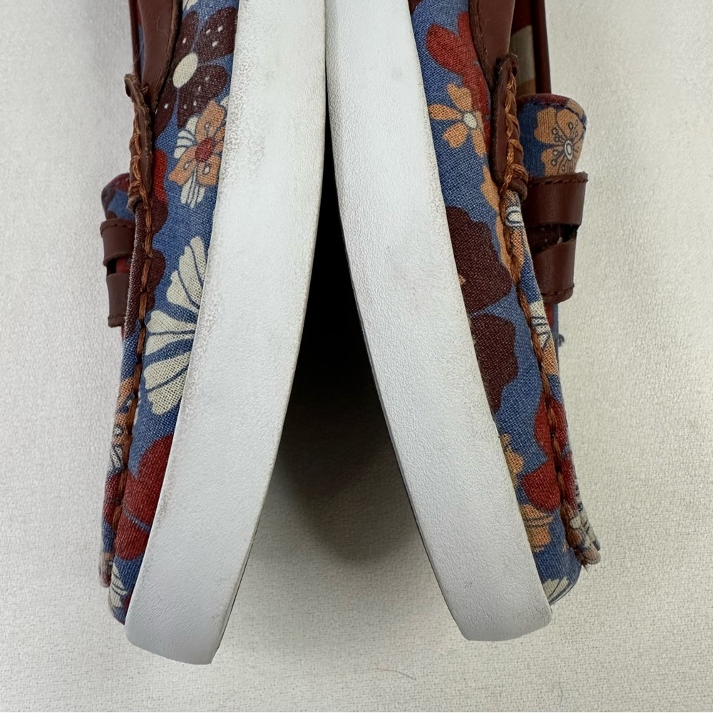 Cole Haan Floral Blue and Brown Loafers - Picture 8 of 15